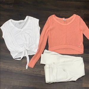 Small bundle Guess sweater, shirt and Express jean